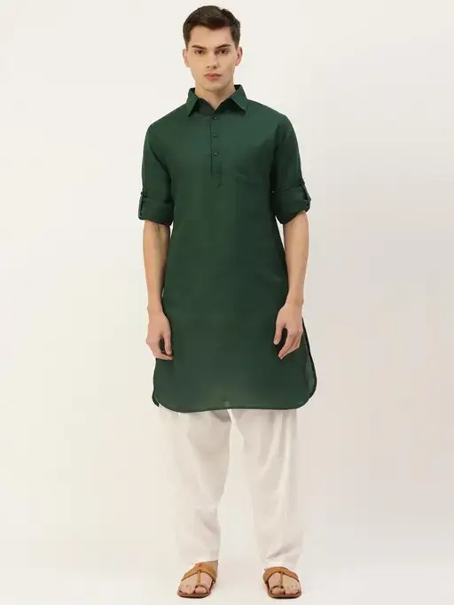 Men’s Solid Pathani Kurta