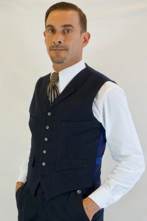 Four Pocket Black Waistcoat